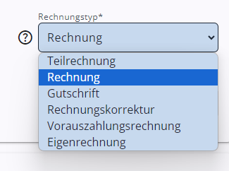 Rechnungstypen