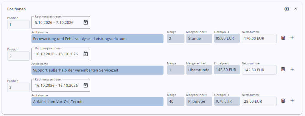 Rechnungsprogramm für EDV/IT-Services